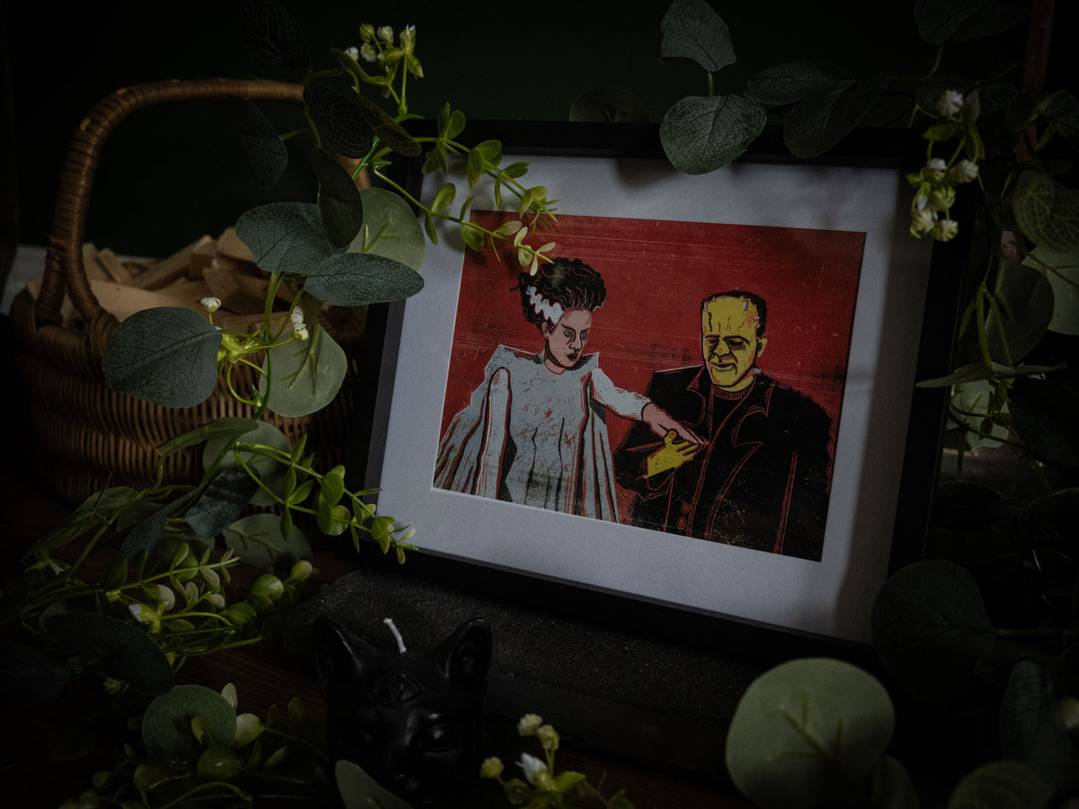 Frankenstein & Frankensteins Bride- Art Print