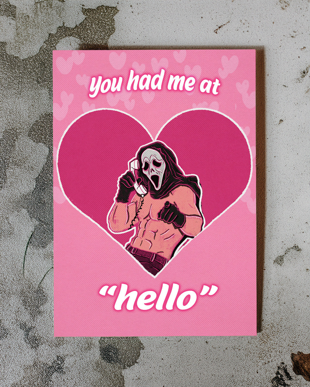 Scream Ghostface Classic Valentines Day Card