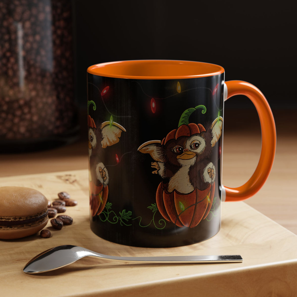 Halloween Gizmo Pumpkin Mug - larger design
