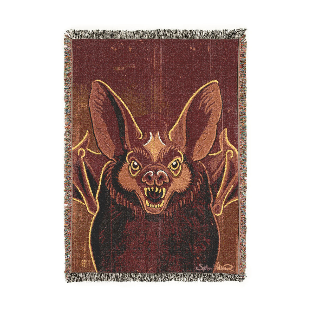 Bat Woven Tapestry & Throw