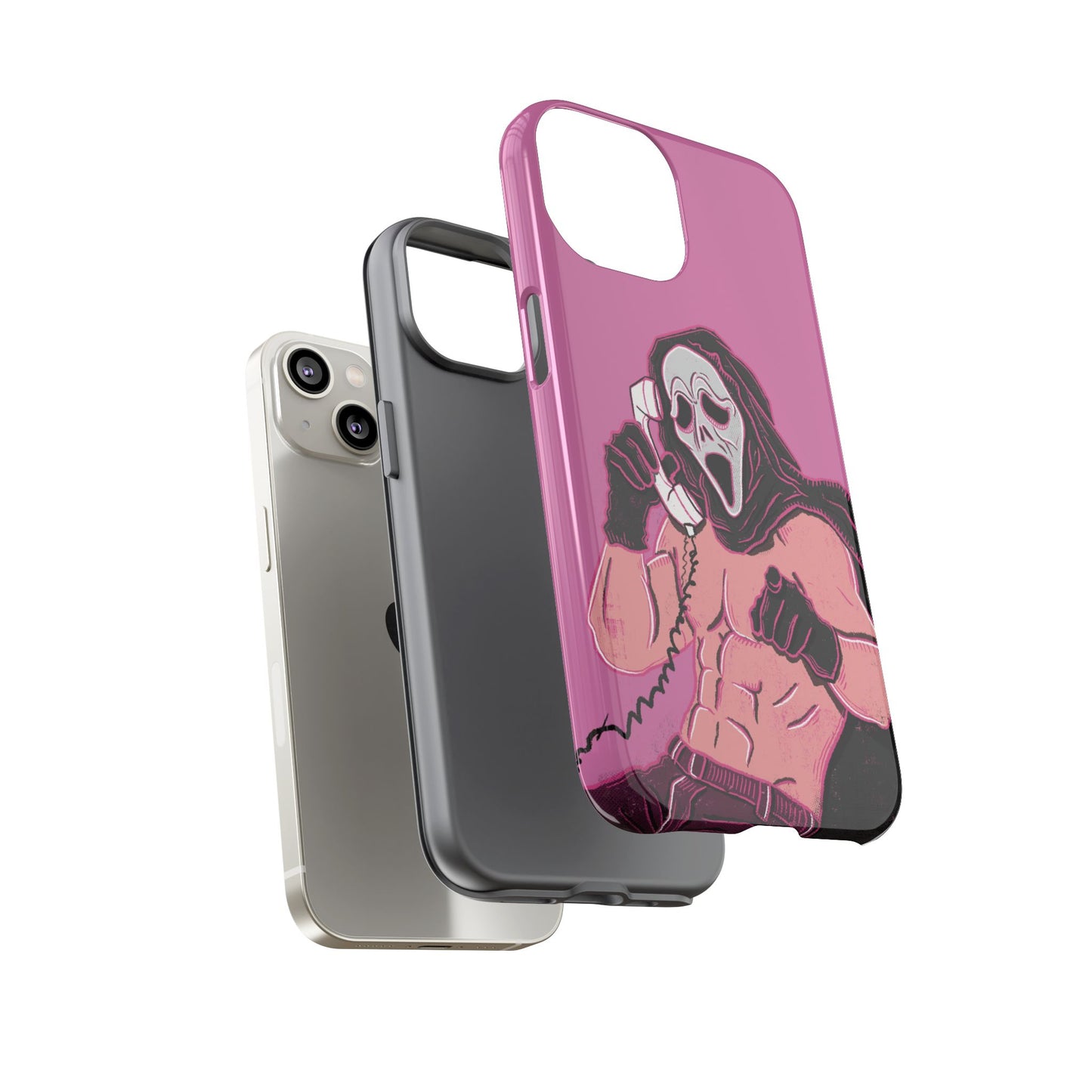 Sexy Ghostface – Phone Case — Scream Masked Muscle Caller Graphic Protective Case
