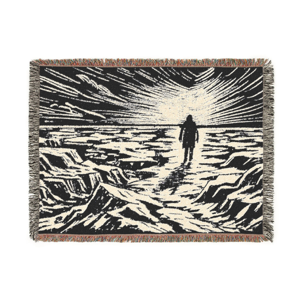 Frankenstein: Across the Frozen Wastes Woven Tapestry & Throw