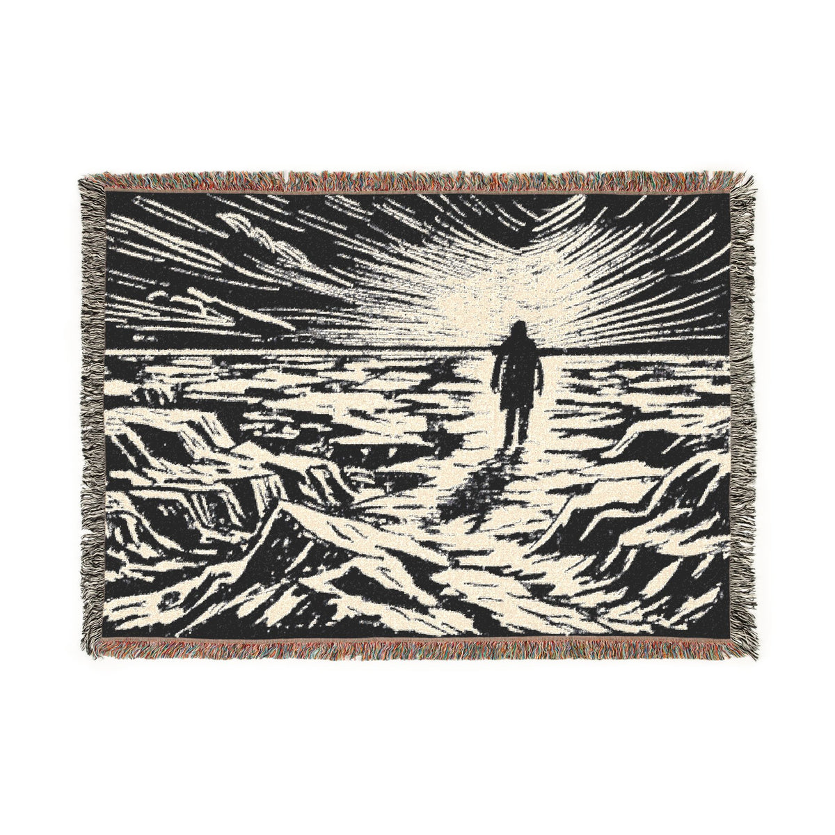 Frankenstein: Across the Frozen Wastes Woven Tapestry & Throw