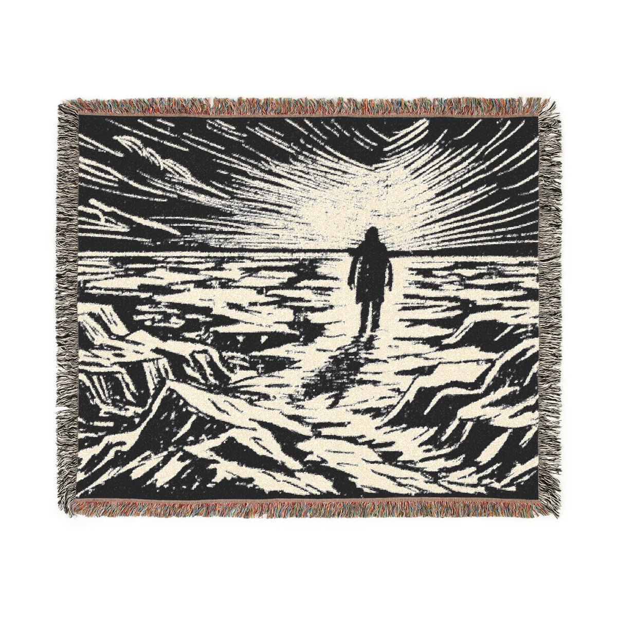 Frankenstein: Across the Frozen Wastes Woven Tapestry & Throw