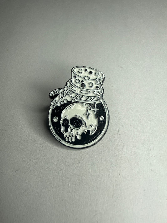 Preserved skull pin