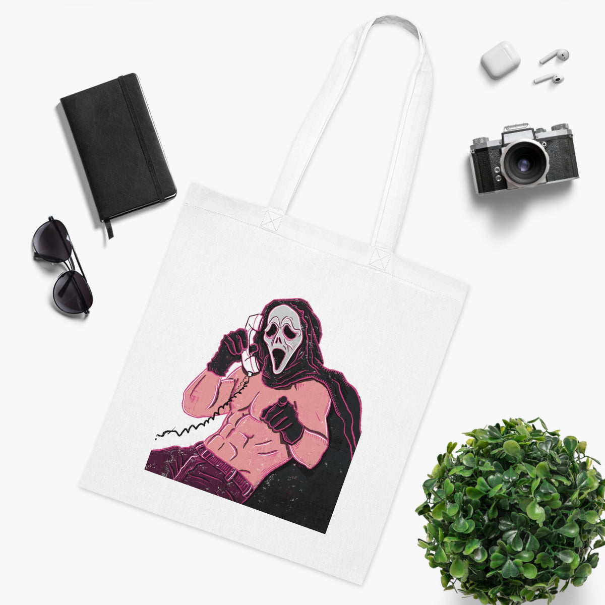 Sexy Ghostface Cotton Tote Bag- Standard Size
