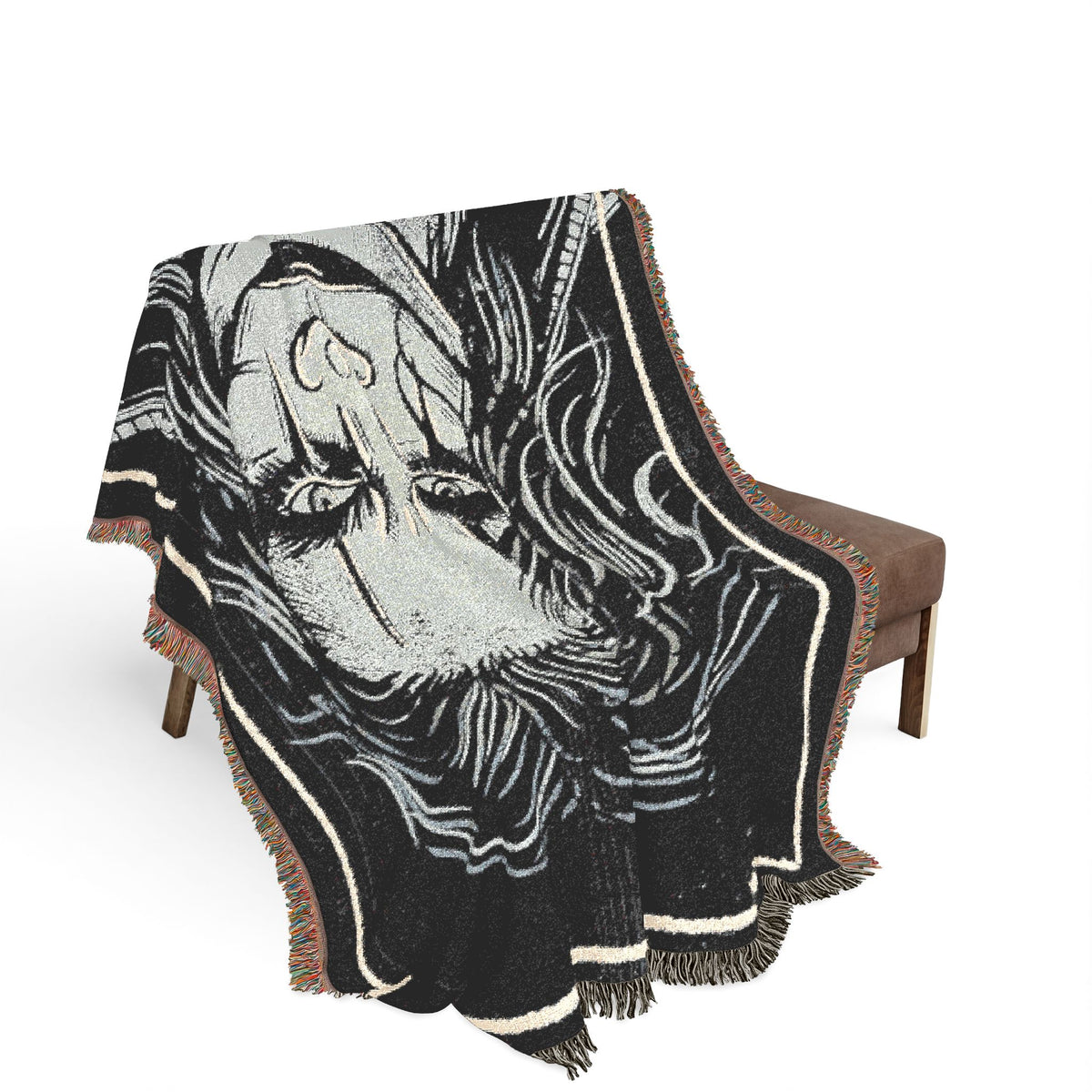 The Crow Portrait Woven Tapestry & Throw