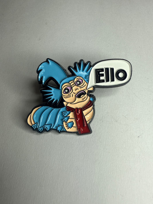 “Ello!” Labyrinth worm pin