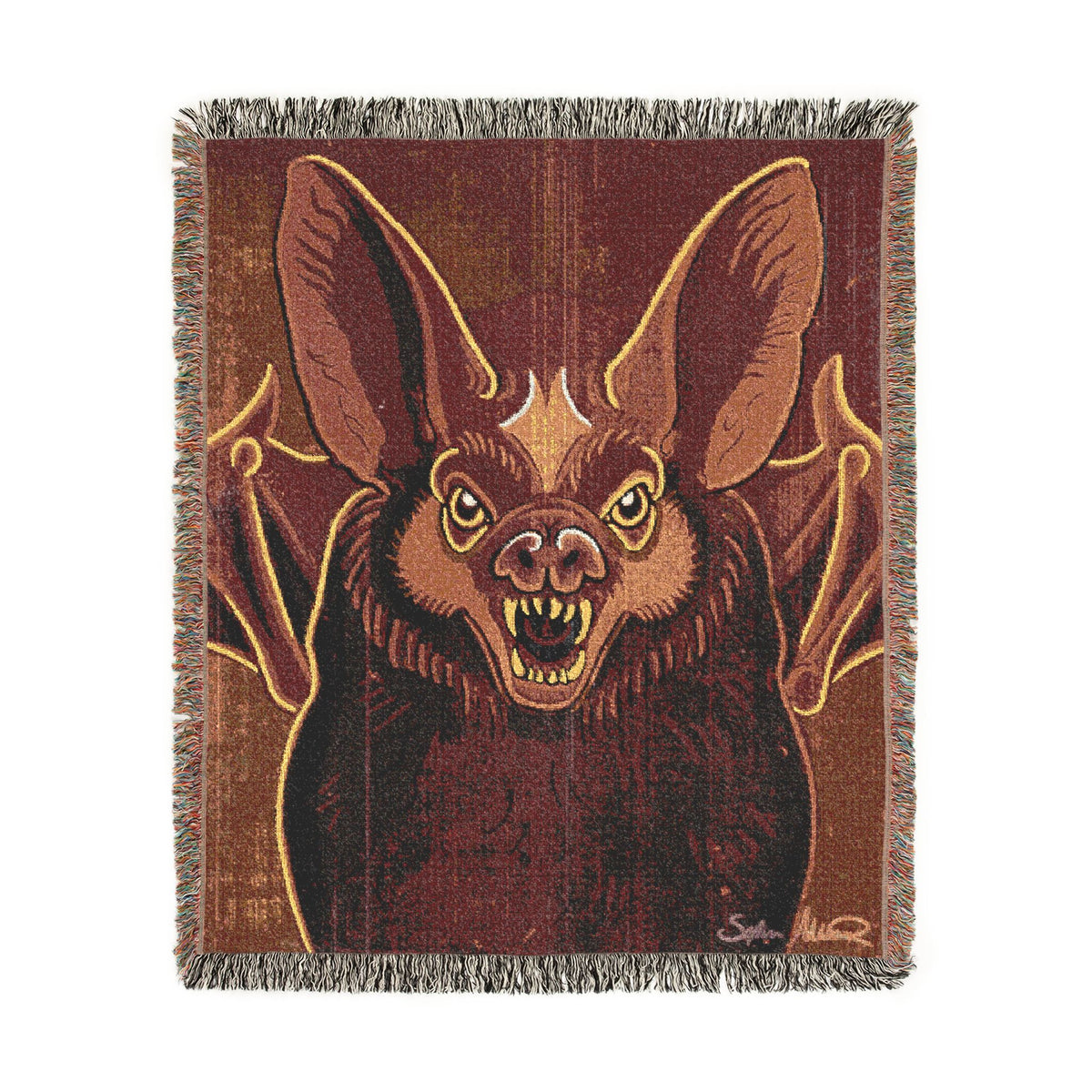 Bat Woven Tapestry & Throw