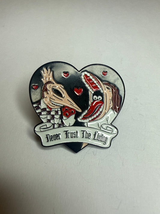 Beetlejuice “never trust the living” pin