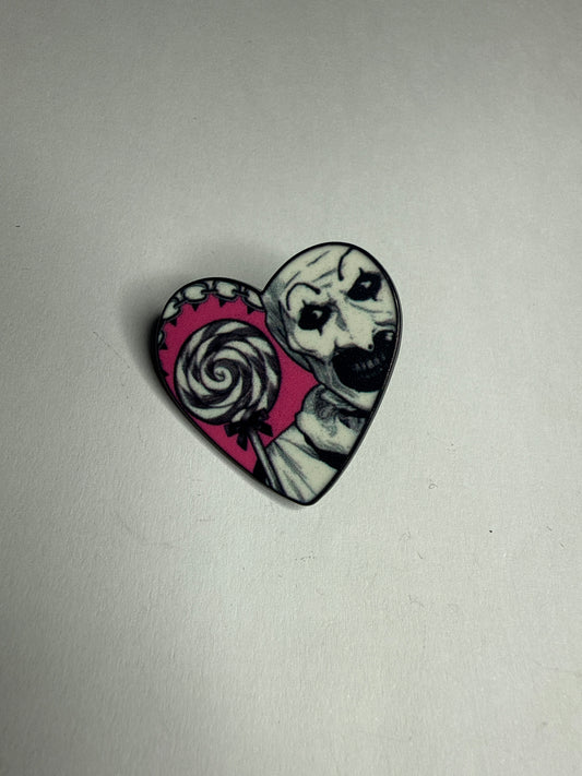 Terrifier- lollipop- enamel pin