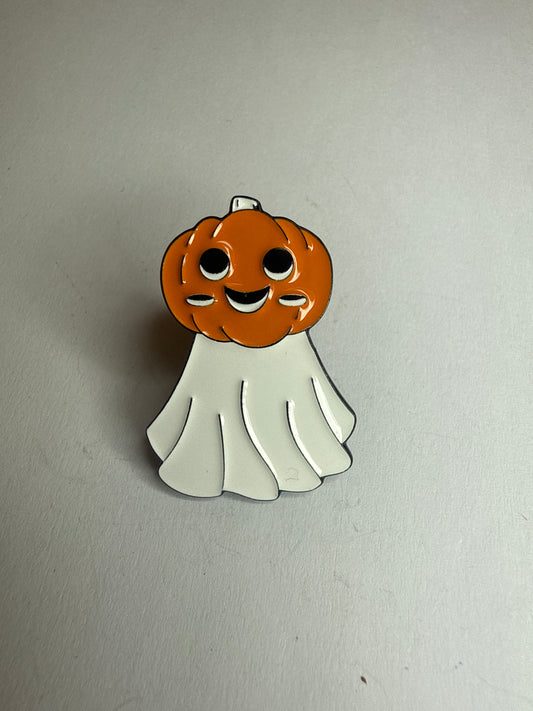 Pumpkin ghost pin