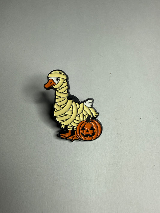 Goose mummy- Halloween- funny enamel pin