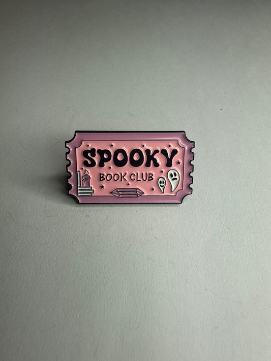 Spooky book club - enamel pin