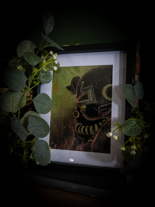 Fallout Power Armour Art Print | Post-Apocalyptic Video Game Wall Art
