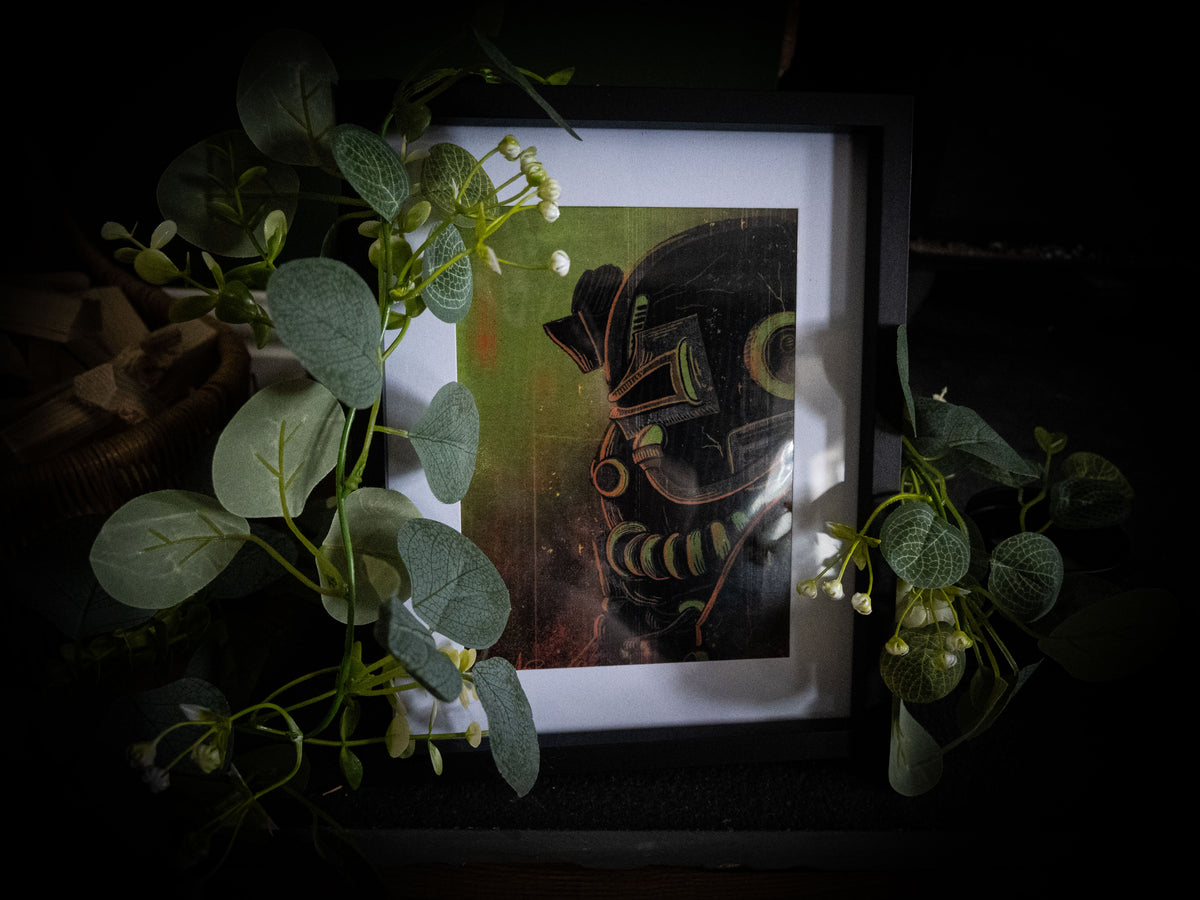 Fallout Power Armour Art Print | Post-Apocalyptic Video Game Wall Art