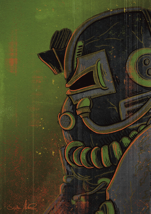 Fallout inspired wall art available in A5 A4 and A3