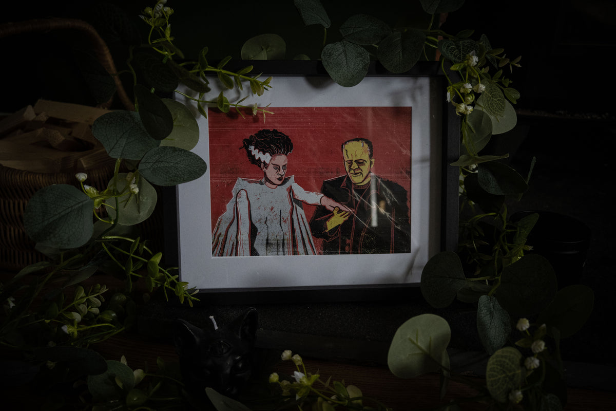 Frankenstein & Frankensteins Bride- Art Print