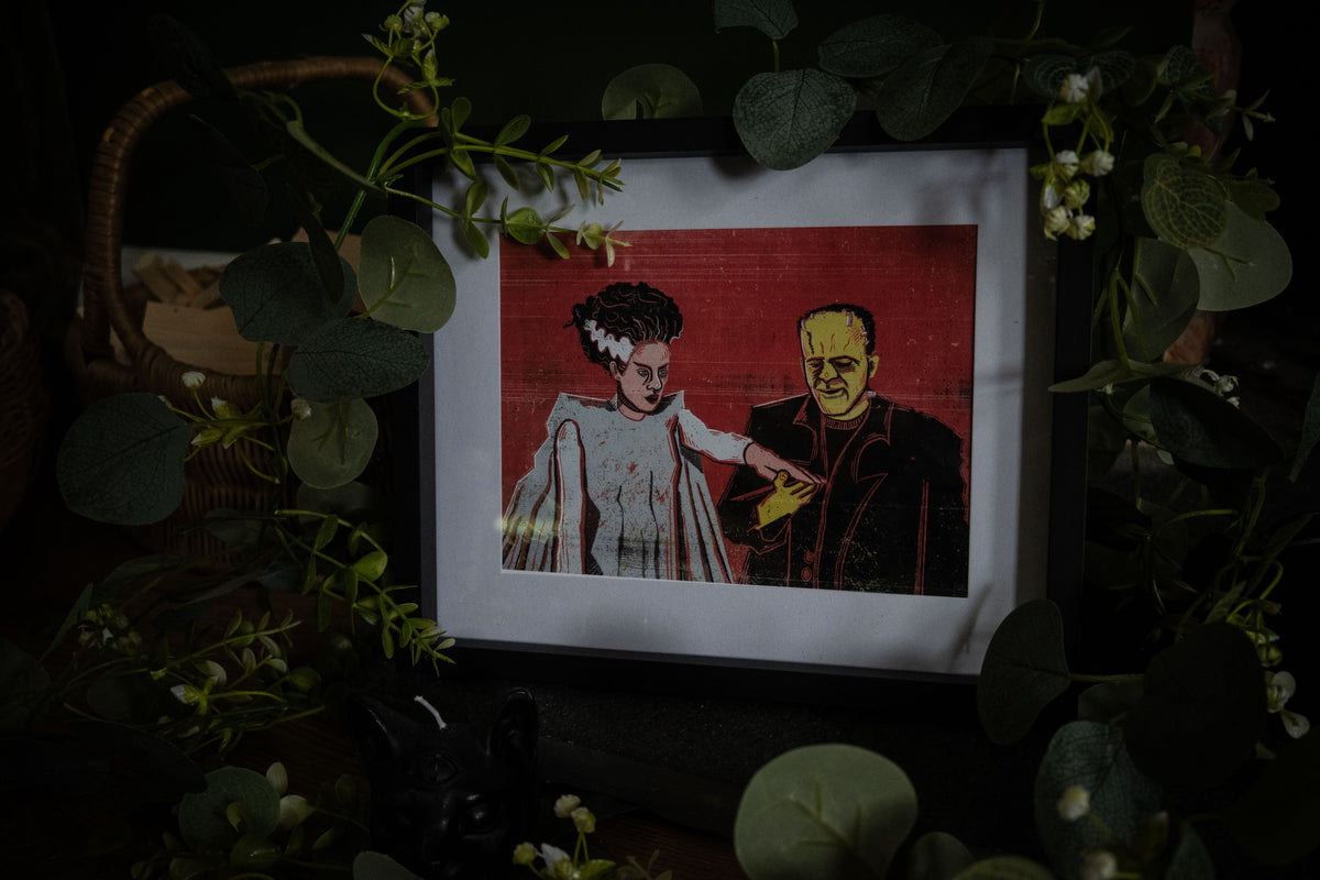 Frankenstein & Frankensteins Bride- Art Print