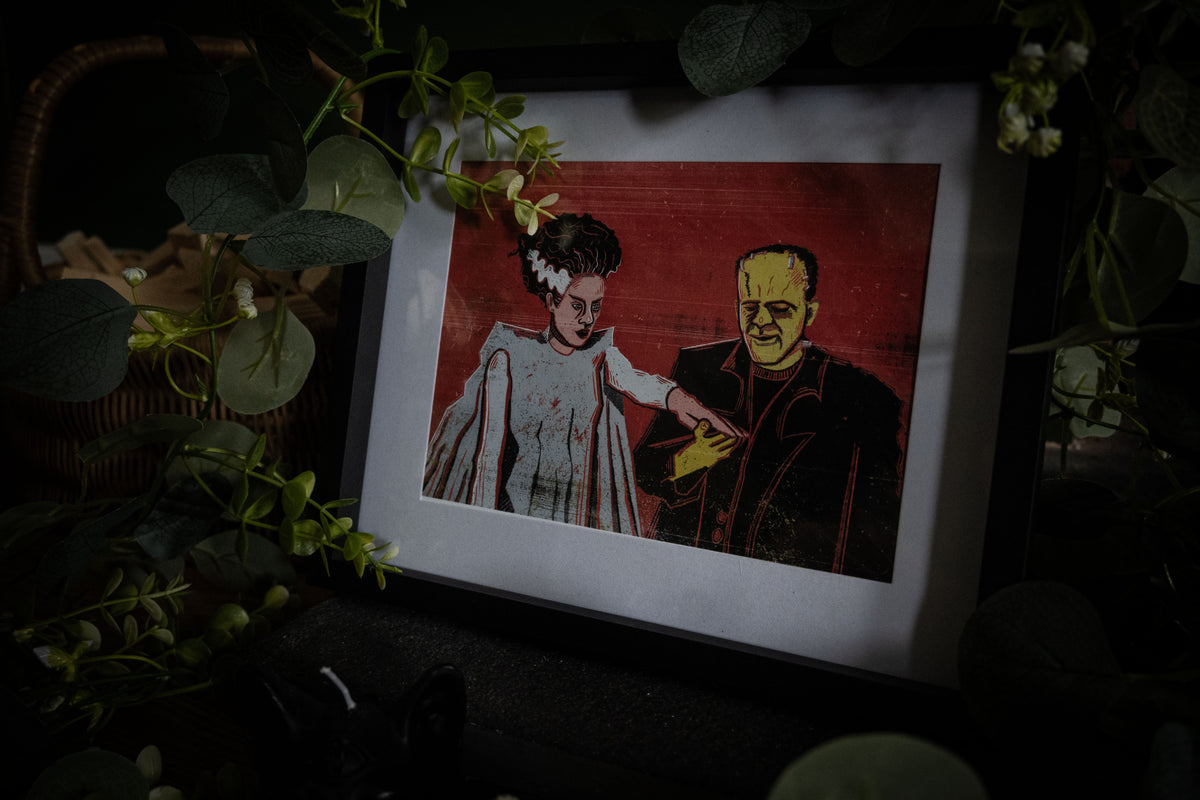 Frankenstein & Frankensteins Bride- Art Print