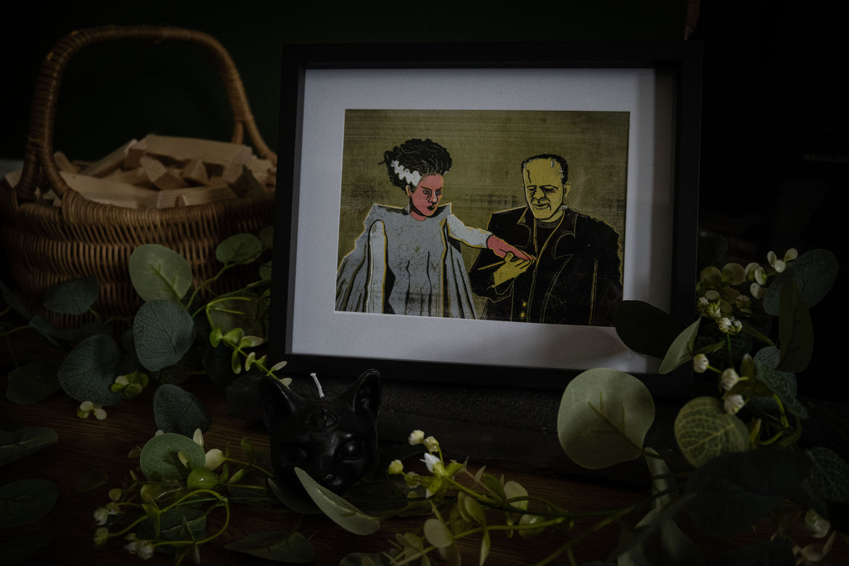 Frankenstein & Frankensteins Bride- Art Print