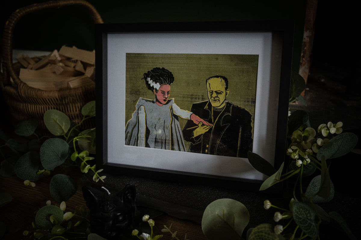 Frankenstein & Frankensteins Bride- Art Print