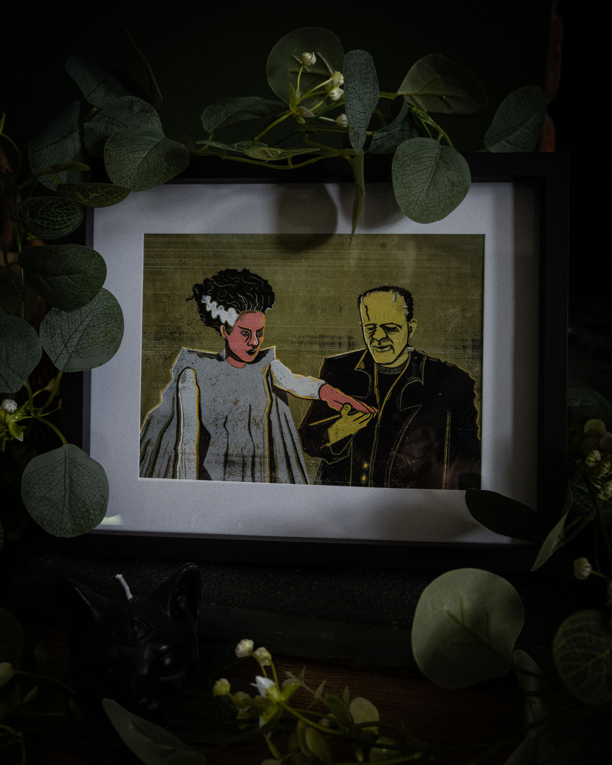 Frankenstein & Frankensteins Bride- Art Print