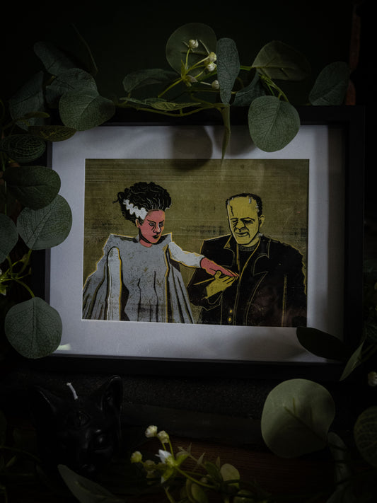 Frankenstein & Frankensteins Bride- Art Print