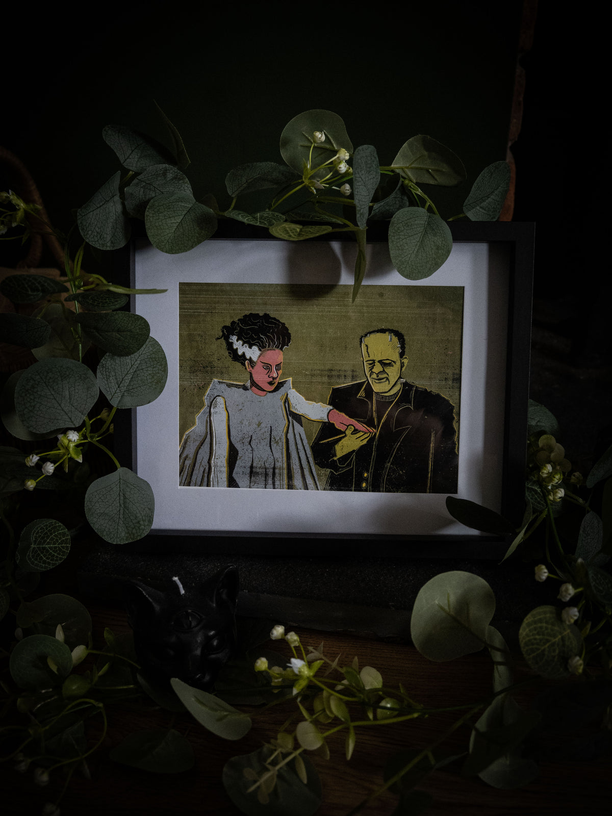 Frankenstein & Frankensteins Bride- Art Print