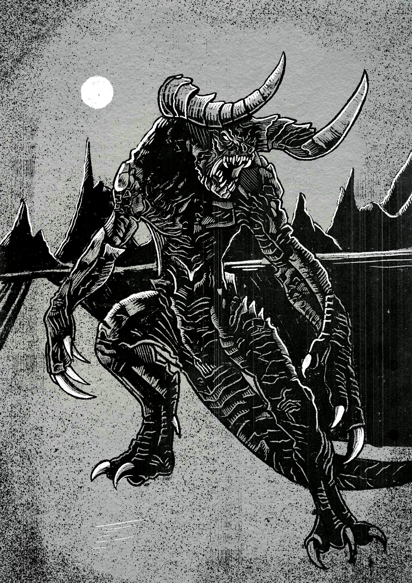 Deathclaw- Fallout Inspired Art Print