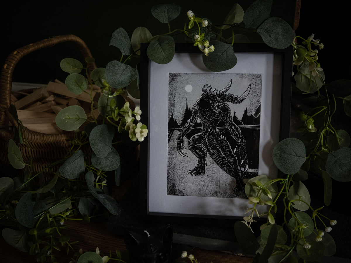 Deathclaw- Fallout Inspired Art Print