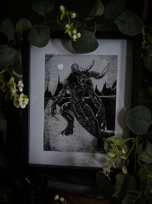 Deathclaw- Fallout Inspired Art Print