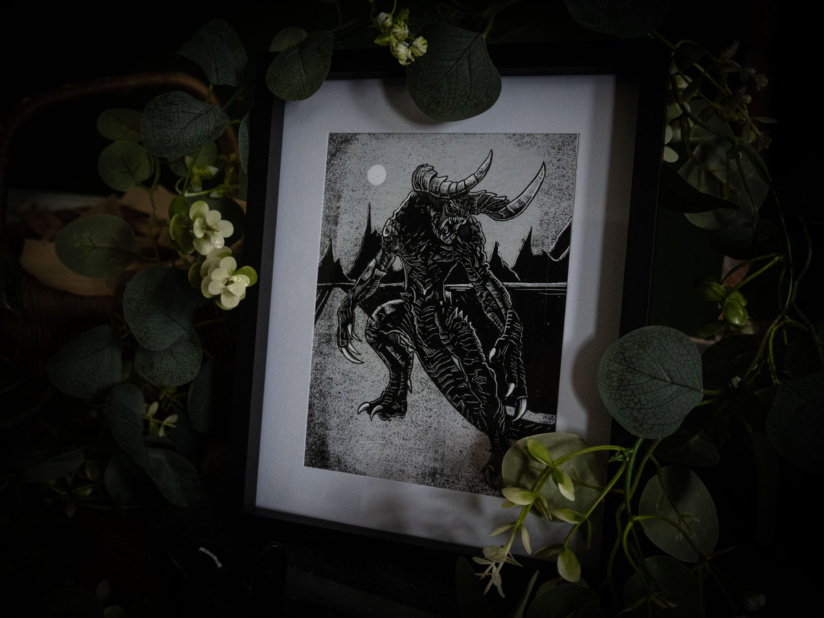 Deathclaw- Fallout Inspired Art Print