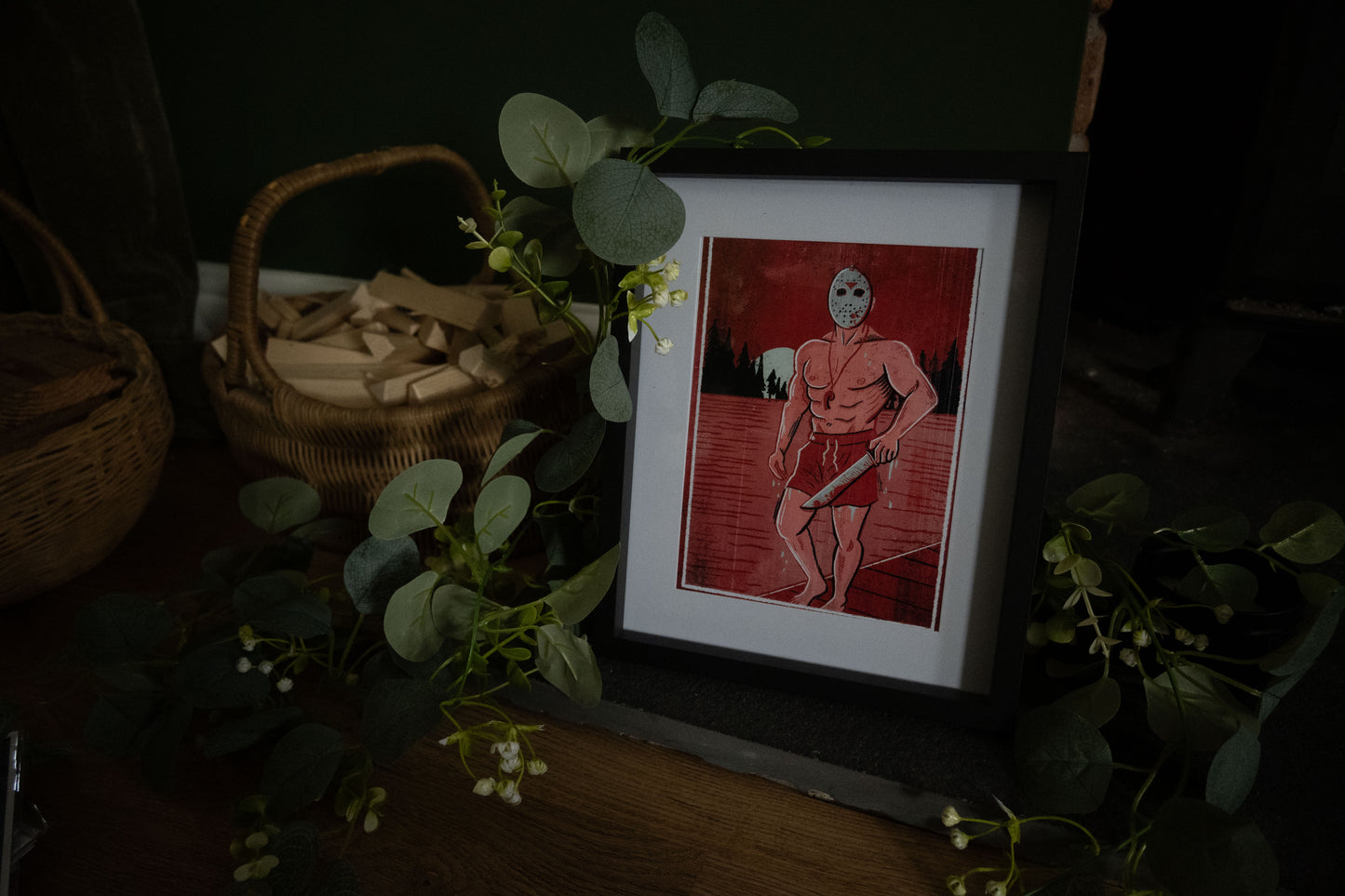 Jason Lifeguard Pin-Up Art Print | Horror Movie Wall Art