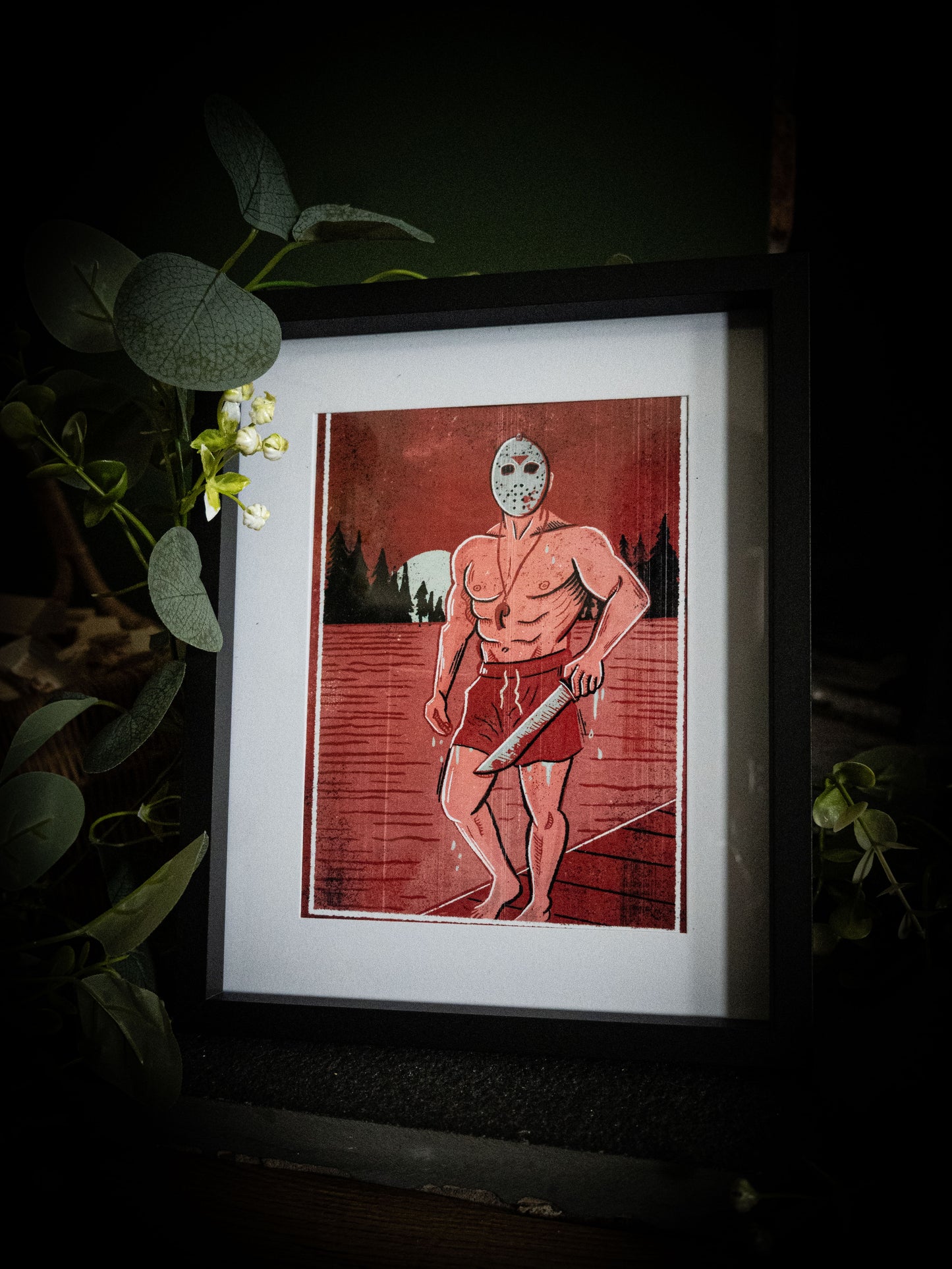 Jason Lifeguard Pin-Up Art Print | Horror Movie Wall Art