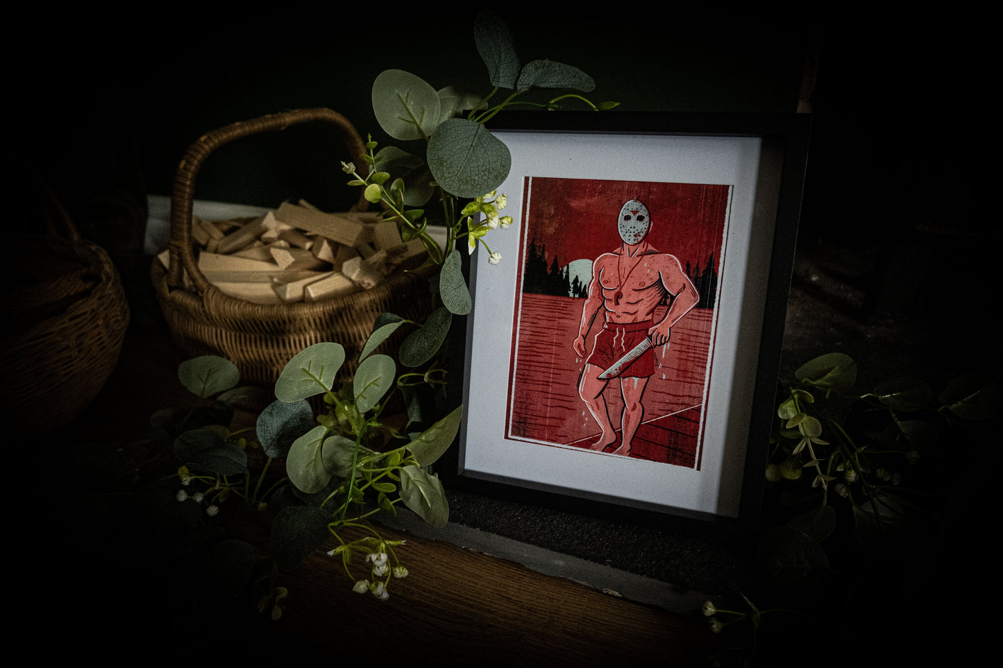 Jason Lifeguard Pin-Up Art Print | Horror Movie Wall Art