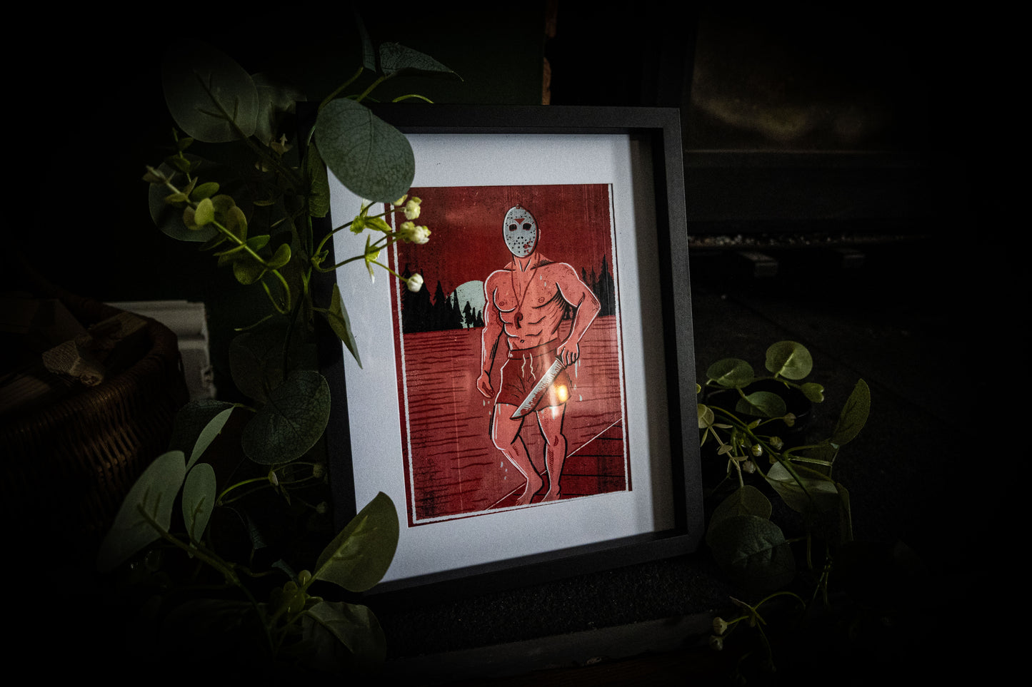 Jason Lifeguard Pin-Up Art Print | Horror Movie Wall Art