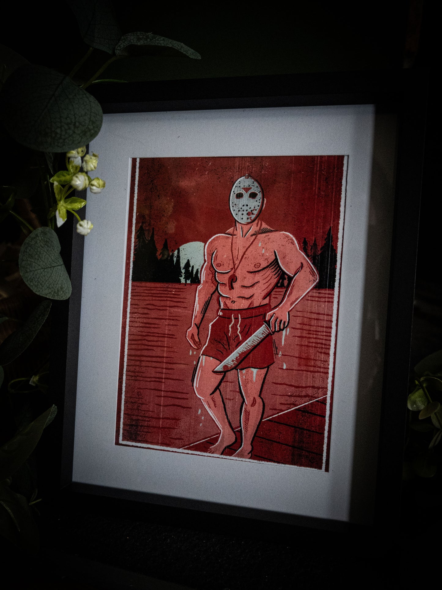 Jason Lifeguard Pin-Up Art Print | Horror Movie Wall Art