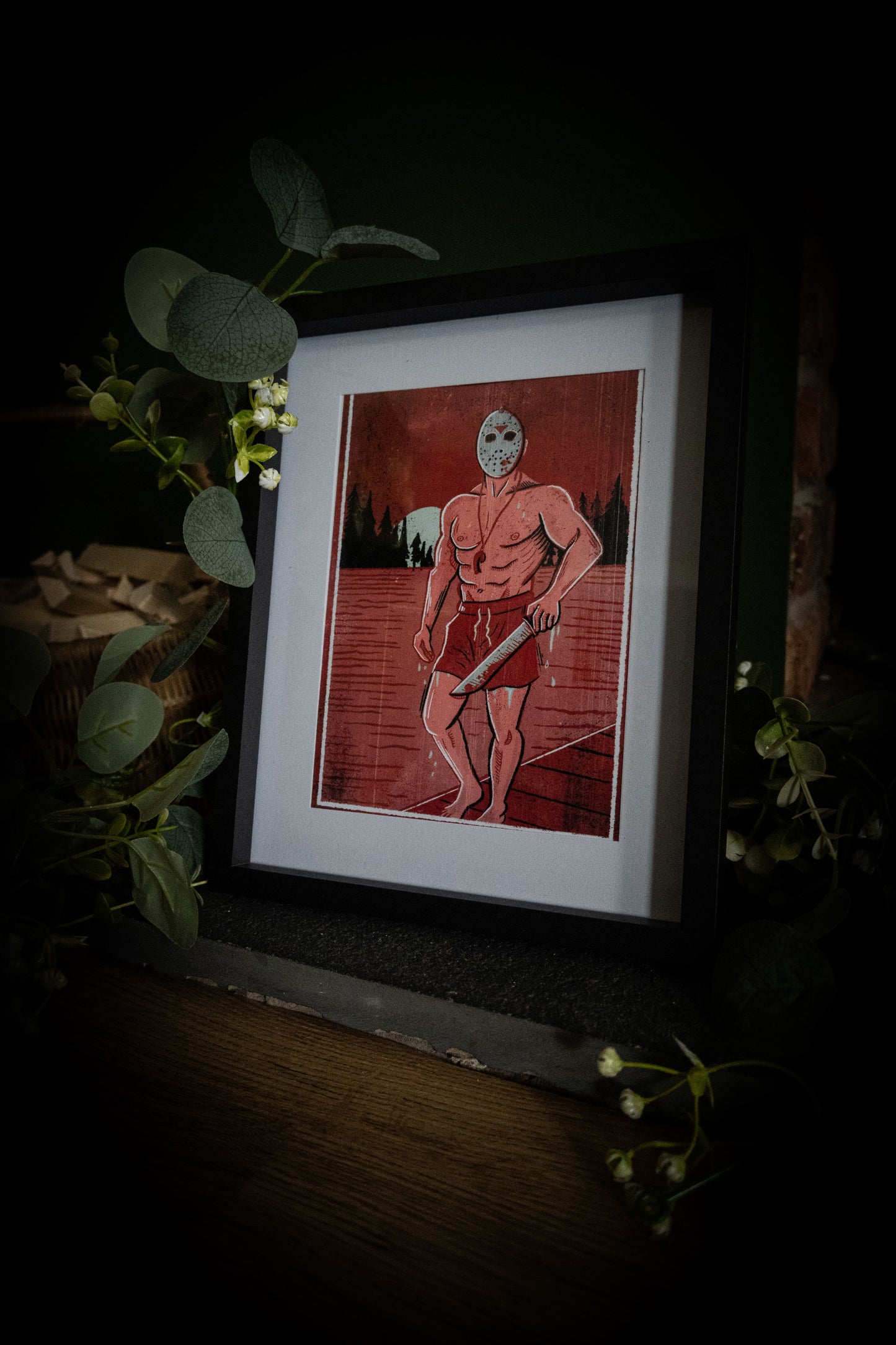 Jason Lifeguard Pin-Up Art Print | Horror Movie Wall Art