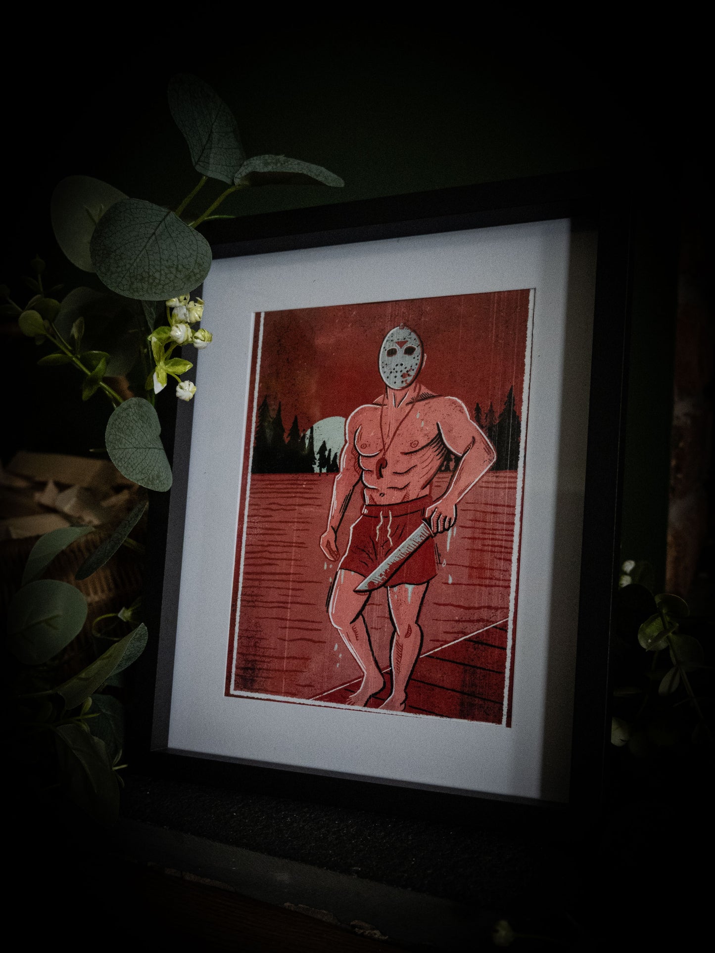 Jason Lifeguard Pin-Up Art Print | Horror Movie Wall Art