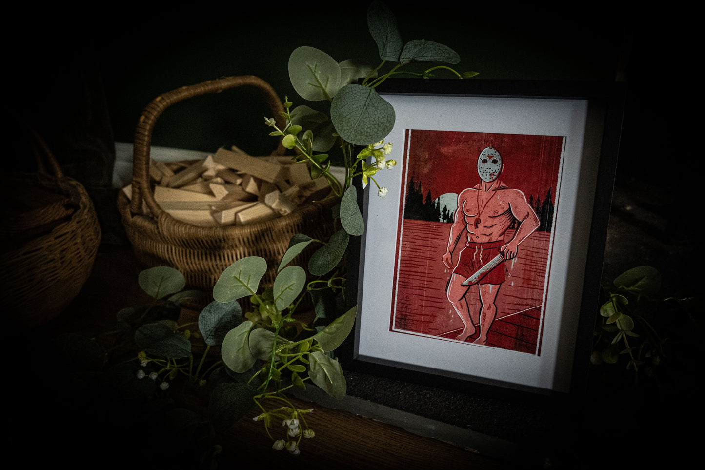 Jason Lifeguard Pin-Up Art Print | Horror Movie Wall Art